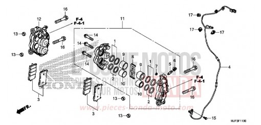 ETRIER DE FREIN AVANT CRF1000AH de 2017